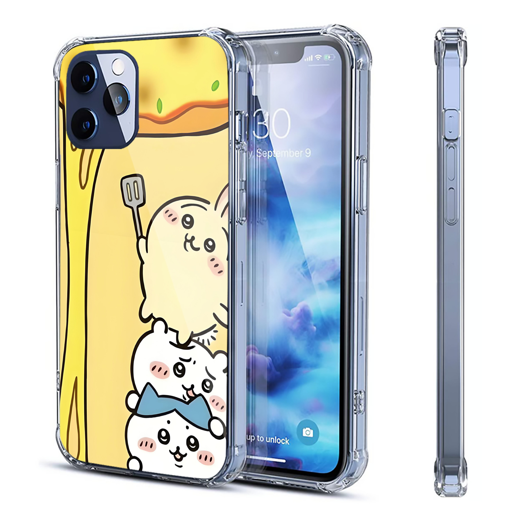 （画像用） ちいかわ Chii-kawa 【iPhone 12シリーズ対応】透明スマホケース（クリアソフトケース）